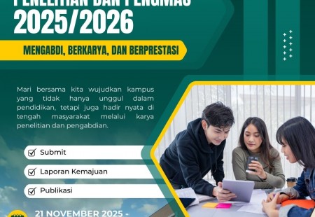 PENGUMUMAN HIBAH PENELITIAN DAN PENGABDIAN KEPADA MASYARAKAT T.A  2025/2026